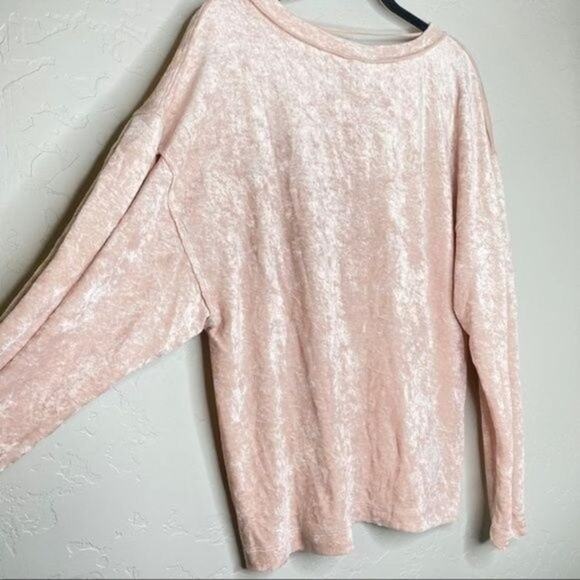 We the Free Pink Milan Velour Pullover Sweater Medium - Picture 7 of 9